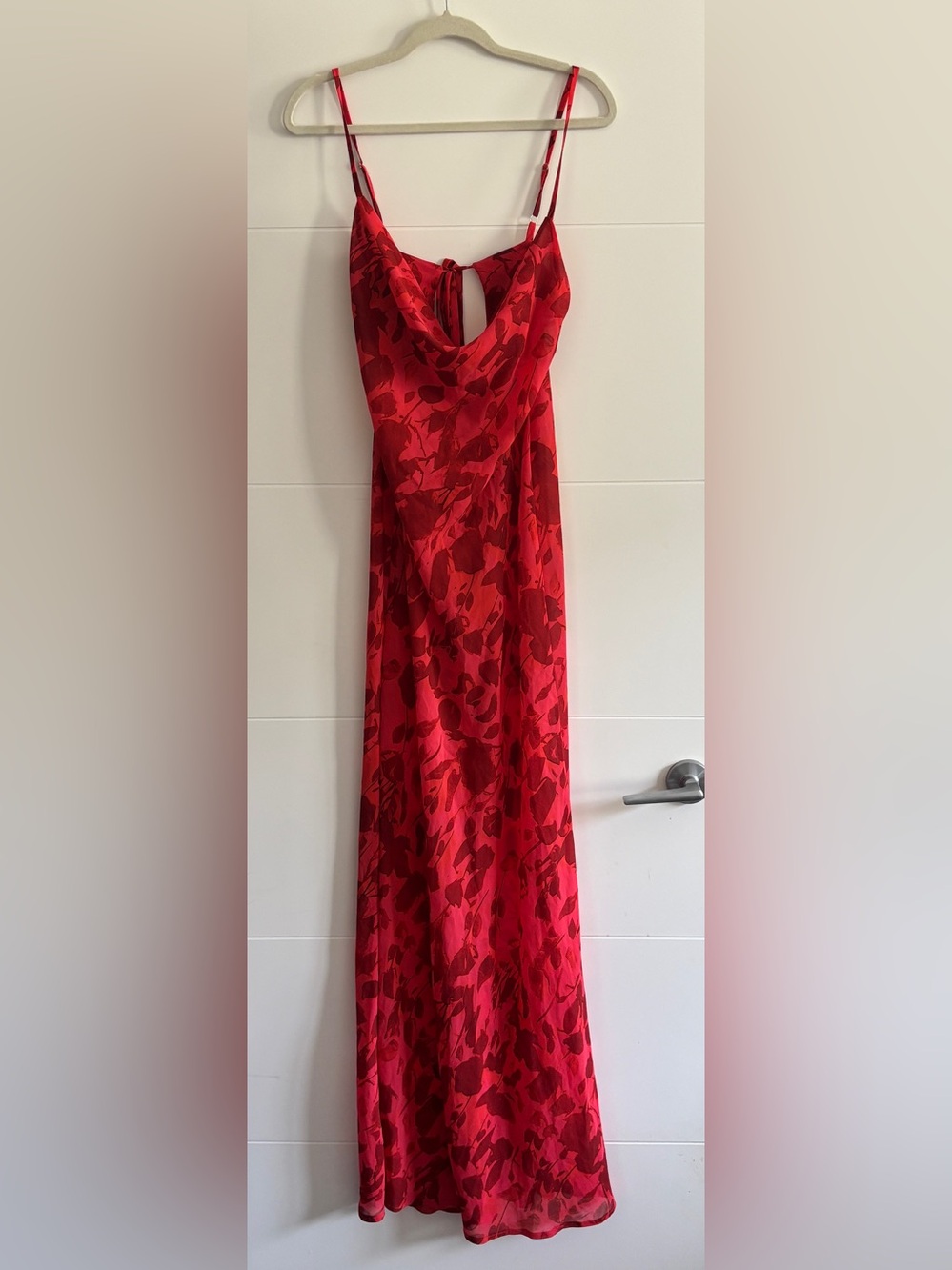 Red Floral Slip Dress